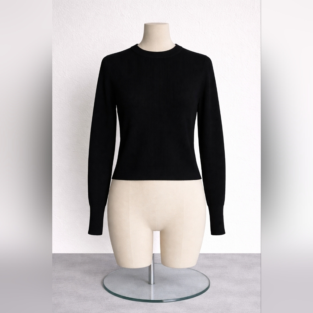 Zara Black Knit Sweater Small